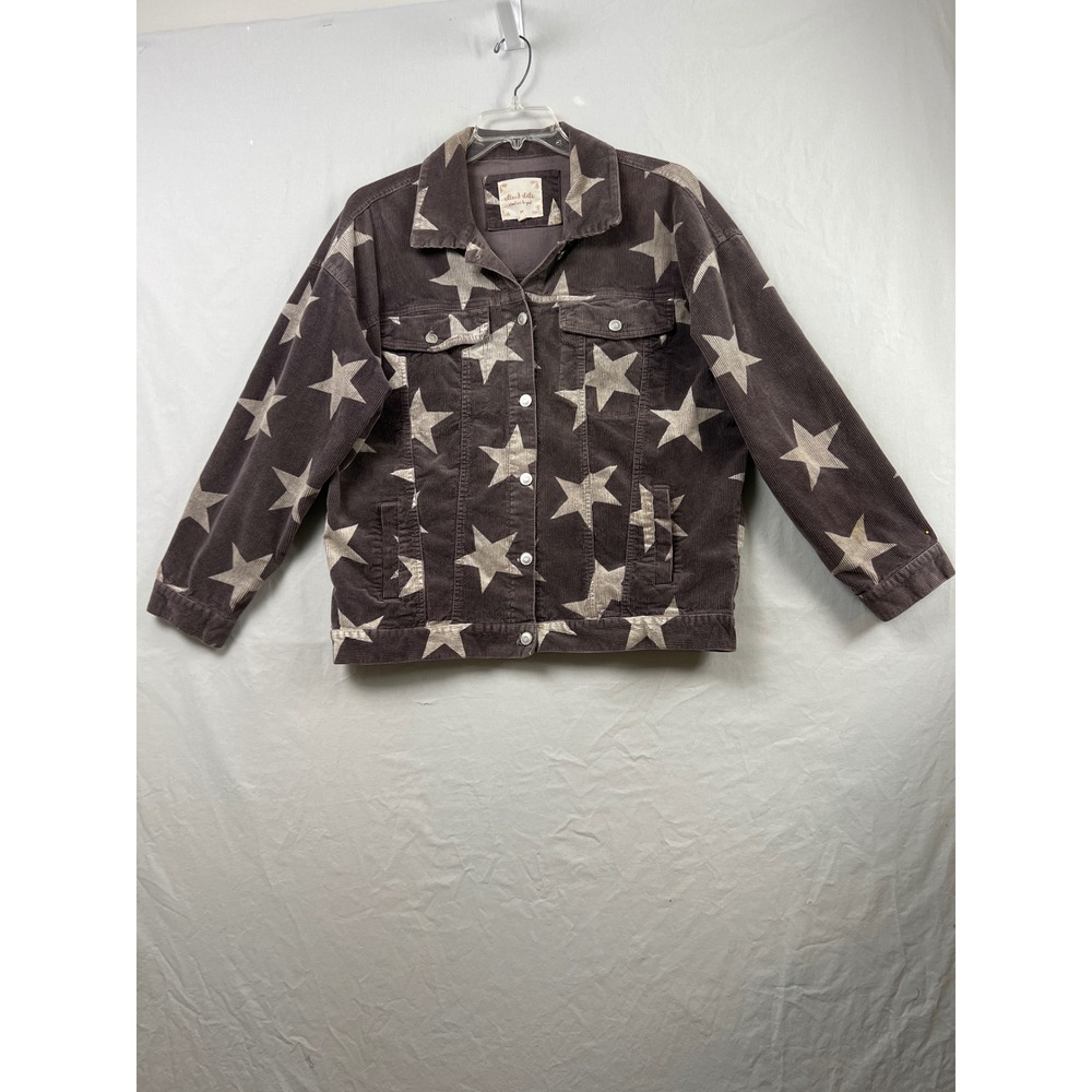 Altar'd State Black Corduroy Star Print Jacket